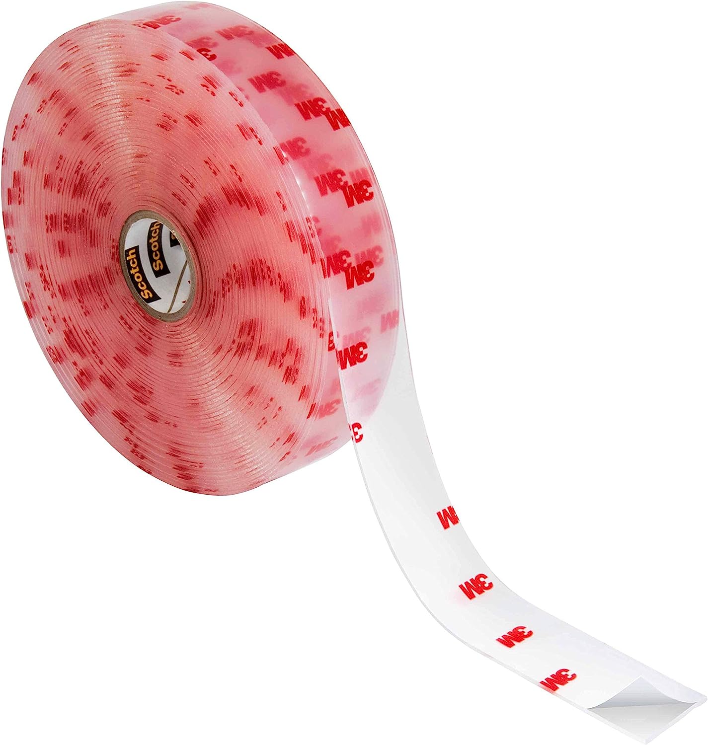 3M Double Sided Tape, Clear Mounting Tape, 1 Roll Adhesive Tape, 1 in x 450 in Wall Tape - Image 2